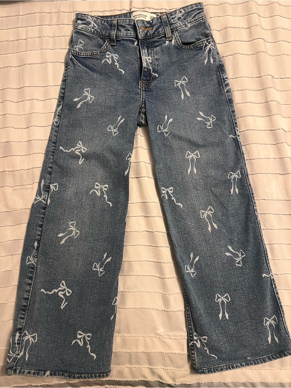 Abercrombie Kids Girls bow Jeans Denim Size 9/10